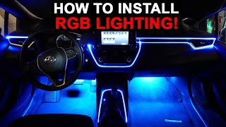 CAR RGB LED LIGHTING INSTALL TIPS and TRICKS for Easy Installation [upl. by Liew]