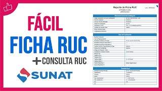 Como SACARIMPRIMIR Ficha RUC de una EmpresaPersona Natural por internet mas Consulta RUC [upl. by Aztiley]