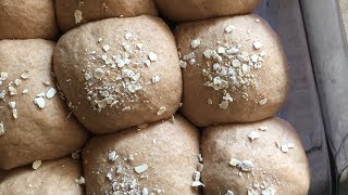 Fresh and Fluffy 100 Whole Wheat Rolls  vegan simple soft no bread machine [upl. by Gun42]