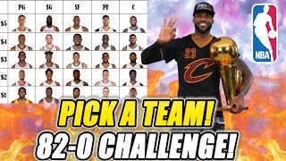 PICK A TEAM CAN YOU BUILD A DOMINATE SQUAD 820 CHALLENGE NBA 2K17 MY LEAGUE [upl. by Holly457]