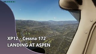 XPlane 12  Cessna 172 Landing at Aspen KASE [upl. by Spanjian]