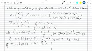 Valores y Vectores propios de la matriz de covarianza [upl. by Oirom]