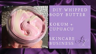 DIY Kokum Butter amp Cupuacu Butter Whipped Hair amp Body Butter Skincare whipped buttersmall business [upl. by Normak]