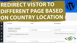 How to Redirect Visitor to Different Page  Url Based on Country WordPress  IP2Location Redirection [upl. by Yemirej]