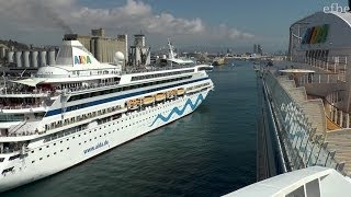 AIDAvita trifft AIDAmar in Barcelona 17042014 [upl. by Inaffets623]