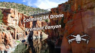 Gentle Bliss Captivating 4K Drone Video of Fremont Canyon Wyoming [upl. by Lennad]