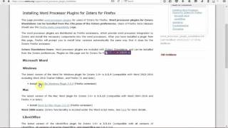 Zotero Word Plugin Instructions [upl. by Vanda]