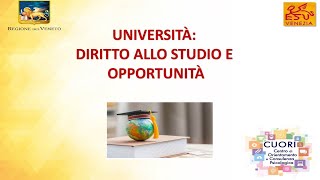 Università diritto allo studio e opportunità [upl. by Aryad761]