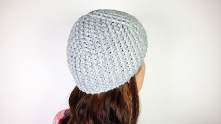 How to Loom Knit a Basic Cloche Hat DIY Tutorial [upl. by Hammel]