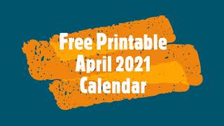 Free Printable April 2021 Calendar  2021 April Calendar By Calendarprintablescom [upl. by Ellenrad348]