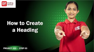 Project 222 Step 03  How to Create a Heading [upl. by Doran112]