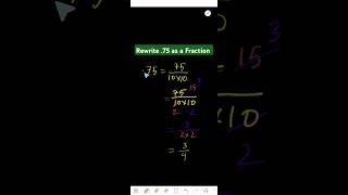 75 as a Fraction in Simplest FormHow to solve 75 as a fraction in simplest form [upl. by Channing]