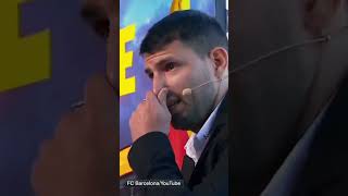 Sergio Aguero’s emotional retirement announcement 😥  shorts [upl. by Pallaten]