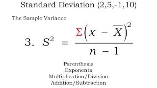 Summation notation calculating sample means variances and standard deviations [upl. by Maclean]