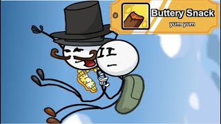 Henry Stickmin  Get the Buttery Snack medal achievement in Infiltrating the Airship guide [upl. by Elephus618]