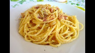 Spaghetti alla carbonara preparati dallo Chef Alberto ARIENTI [upl. by Langsdon140]