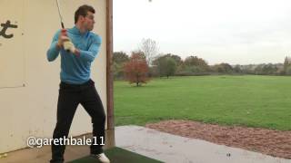 Gareth Bale does a golf trick shot [upl. by Eeral]