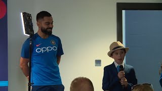 Watch Children take over Virat Kohlis press meet ahead of England match [upl. by Lisa]