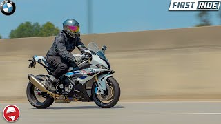 2023 BMW S1000RR M Package  First Ride [upl. by Neeluqcaj]