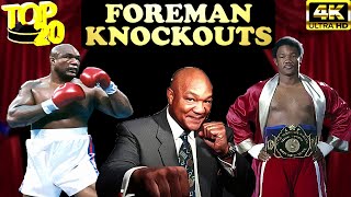 TOP 20 George Foreman Best Knockouts  The Biggest Puncher Highlights Full HD [upl. by Ainolopa]