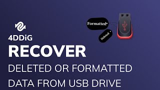 Recover Deleted or Formatted Data from USB Drive  Best Software  Data Recovery 4k formatted [upl. by Pilloff]