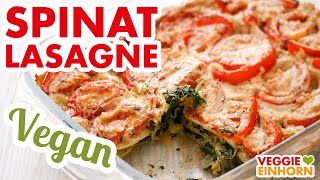 Vegane Spinatlasagne mit Cashews und Tomaten [upl. by Asenav]