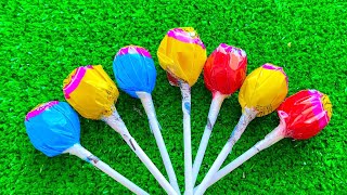 🍭 Learn Colors with Lollipops and Sweets Yummy Rainbow Lollipops ASMR [upl. by Supen]