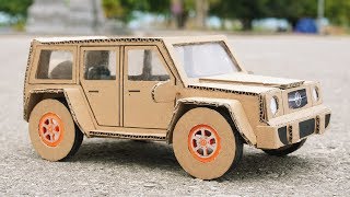 How to Make a Car from Cardboard  DIY Mercedes Car [upl. by Nyasuh584]