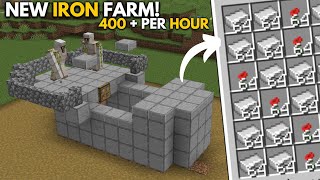 New IRON Farm In Minecraft 121  BEST DESIGN  400 PER HOUR [upl. by Allveta]