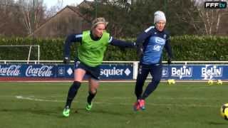 Les Bleues face au but avant FranceSuède [upl. by Naji]