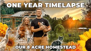 Building a Homestead One Year in the Making  HOMESTEAD TIMELAPSE [upl. by Sherrod853]