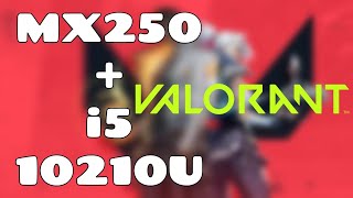 VALORANT test on MX250 i5 10210U 8GB Laptop [upl. by Nayrbo110]