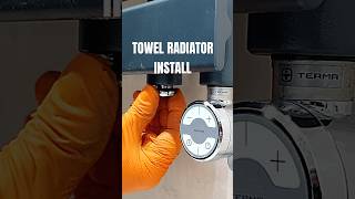 Installing a towel radiator with a digital thermostat element [upl. by Ennaj256]