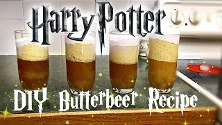 DIY Easy NonAlcoholic Butterbeer  Harry Potter Recipe [upl. by Giefer]