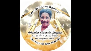 Penwood SDA Church Thanksgiving Service For The Life Of Phedalia Elizabeth SimpsonOctober 20 2024 [upl. by Hirsch329]