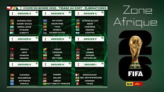 Tirage au sort des groupes pour les éliminatoires de la coupe du monde 2026  zone Afrique [upl. by Lihka]