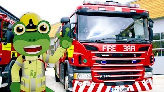 Fire Truck  Geckos Real Vehicles  Trucks For Kids  Learning Videos For Toddlers  Firefighters [upl. by Greenburg]