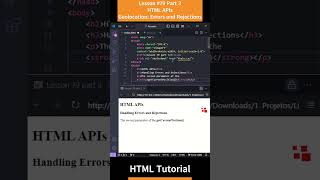 HTML Tutorial  Lesson 79 HTML APIs  Geolocation Errors and Rejections Part 3 html5 js css [upl. by Acinorrev]