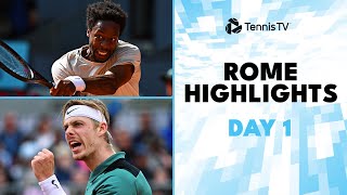 Shapovalov amp Darderi Thriller Monfils amp Mensik Kick Things Off  Rome 2024 Highlights Day 1 [upl. by Ayotas]