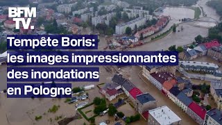 Tempête Boris les images impressionnantes des inondations en Pologne [upl. by Hannahoj367]