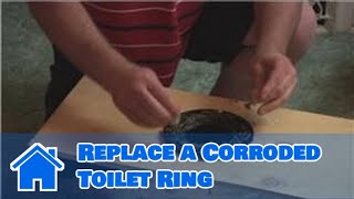 Bathroom Plumbing  How to Replace a Corroded Toilet Ring [upl. by Egreog]