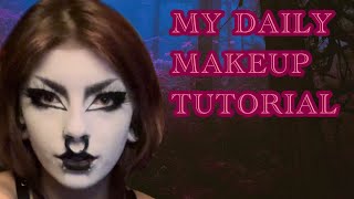 MY DAILY MAKEUP TUTORIAL  quick gothic makeup tutorial [upl. by Demetrius]