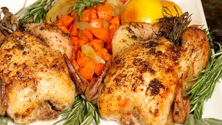 Roasted Cornish Hens with Root Vegetables  Perfect Dinner Recipe  AnitaCookscom [upl. by Jenda]