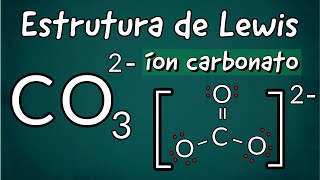 Como Escrever a Estrutura de Lewis CORRETA para o íon carbonato [upl. by Ahsekam59]