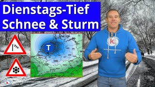 Kräftiger Kaltlufteinbruch Schnee Sturm und unsicheres DienstagsTief [upl. by Dennis151]