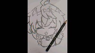 watch this video till the end art beranda berandayt drawing america draw ganyugenshinimpact [upl. by Schmidt]