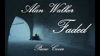 Alan Walker  Faded Piano Cover Karaoke [upl. by Aleahc]