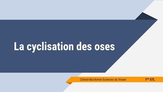 La cyclisation des oses [upl. by Hsara716]