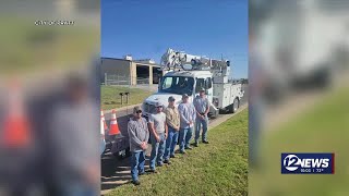 Kansas sending crews to help restore power after hurricane [upl. by Netta]