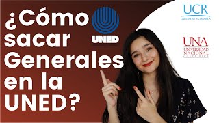 ¿Cómo sacar generales en la UNED Si no entraste a la UCR o a la UNA este video es para ti [upl. by Rakel]